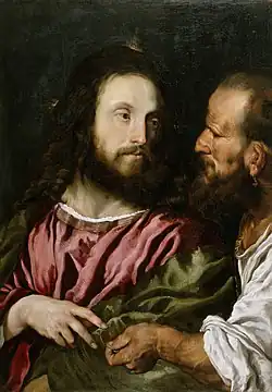 Christ and the Tribute Money (c. 1618–1620), a copy of The Tribute Money by Titian