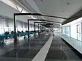 Passage from the station to the tracks, waiting hall