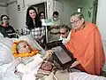 Dr. Devkota while receiving the Dr. Balaram Joshi Gyan Bigyan prize