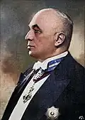 Dr. Dimitrie Tușinschi wearing a civilian commander's cross, awarded in 1928.