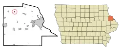 Location of Holy Cross, Iowa