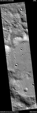 Group of cracks, as seen by HiRISE under HiWish program