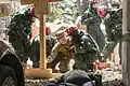 Soldiers participating in a disaster drill