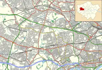 St Bernard's Hospital, Hanwell is located in London Borough of Ealing