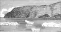 Sketch of Cape Dezhnev from the northeast.