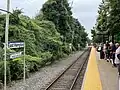 Westbound train arriving