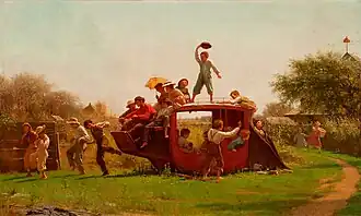 Eastman Johnson, The Old Stagecoach, 1871