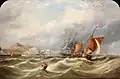 A heavy swell off Dover Harbour