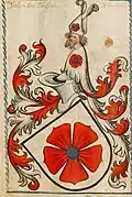 The original coat of arms of the Counts of Eberstein, dated 1450–80, from the Scheibler'sches Wappenbuch