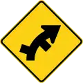 P2-12D Curve with side roads (right)