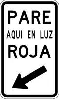 R1-4 Stop here on red light