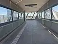 Undercover pedestrian overpass linking to Station Street, Nepean Highway, Platform 1 and Platform 2, December 2024