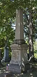 Memorial stone of Edwin M. Stanton, lawyer and politician