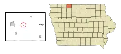 Location of Gruver, Iowa