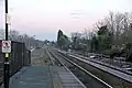 The engineering work for the reinstatement of track between Roby and Huyton.