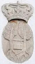 Coat of arms of Fregenal on the facade of the Town Hall