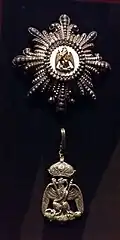 Plaque, or star, and insignia of the Imperial Order of the Mexican Eagle