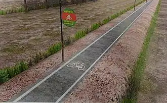 207 km (129 mi) long cycle highway between Etawah and Agra in India