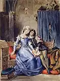 Eugène Delacroix: Paolo et Francesca, watercolor, 1825