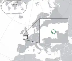 Map showing Guernsey in relation to the United Kingdom