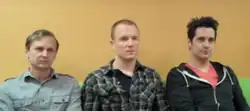 The lineup in 2012 (left to right: Jon Siebels, Max Collins, Tony Fagenson)