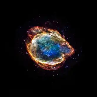 Red, green and blue represent low, medium and high-energy X-rays – Chandra.[13]