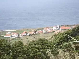 The main agglomeration in the parish, Praça, as seen from the Santa Bárbara belvedere