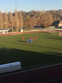 Match between FC Melun and FC Chamalières in the 2018–19 Coupe de France.