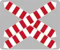 Level crossing without gates (several tracks)