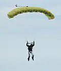 Parachute that is true kite, with positive lift/drag ratio
