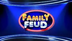 An image with blue glossy background. The show title is displayed on the center of the image.