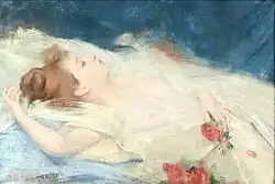 Femme Nue pastel on canvas