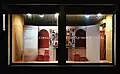 Window of the antiquarian bookshop Buchholz in the Neven-DuMont-Straße, Installation view of Mark Leckey, 2007