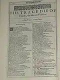 First Folio (1623) title page facsimile