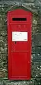 A Victorian wall box of the Second National Standard type dating from 1859, in Brough, Derbyshire, England
