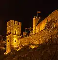 Night view of a tower
