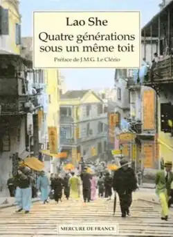 Book cover with a picture of people on a street