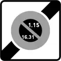 372.2 End of semi-monthly alternating one-sided parking zone