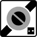 372.3 End of time-limited parking zone with disc control
