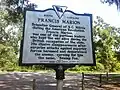 Historic marker at the burial site of Marion