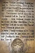 Gravestone of Johann Michael I. Poschinger in Mariä Himmelfahrt (Frauenau)