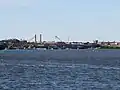 Beginnings of new bridge construction in June 2019