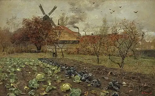 View of Amerikavej in Copenhagen 1881