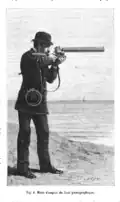 Illustration of the chronophotographic gun from La Nature n. 464, 22 April 1882, p. 326
