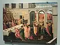 Banquet of Ahasuerus (Xerxes), originally part of a cassone with three scenes from the Book of Esther, ca. 1485 (Uffizi, Florence)
