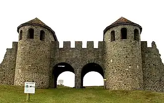 The Porta Praetoria, the gate of ancient Roman castra Porolissum