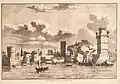 General view of the town of Rhodes, 1844