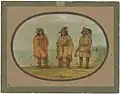 Chief Red Jacket, with Two Warriors, by George Catlin
