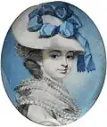 George Engleheart - Portrait of Unknown Woman&nbsp;– circa 1780&nbsp;– Frame with bracelet fitting - Victoria & Albert Museum