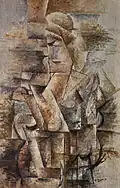 Georges Braque, 1910, Portrait of a Woman, Female Figure (Torso Ženy), oil on canvas, 91 × 61&nbsp;cm, private collection